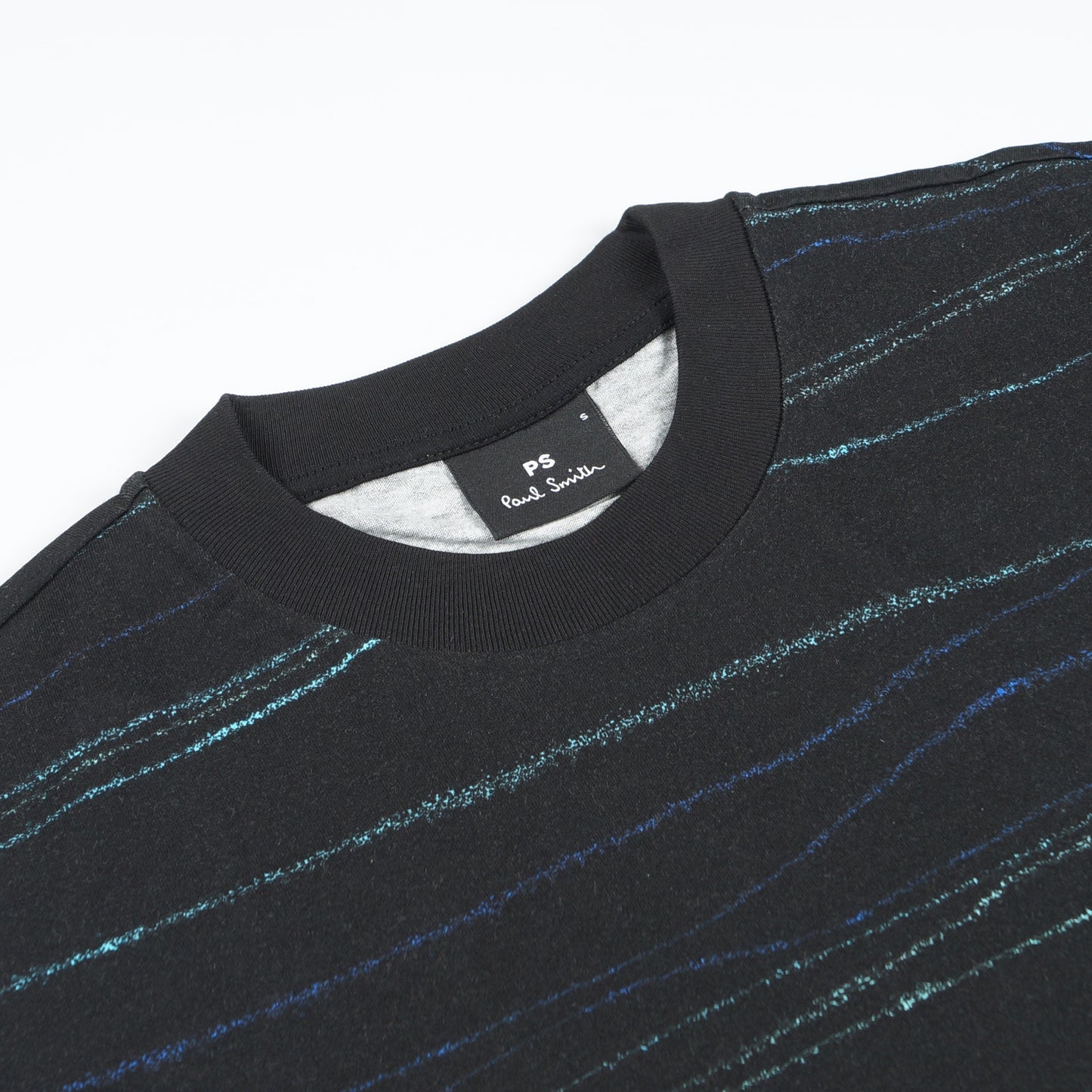 - Short Sleeve Stripe T-Shirt - Black