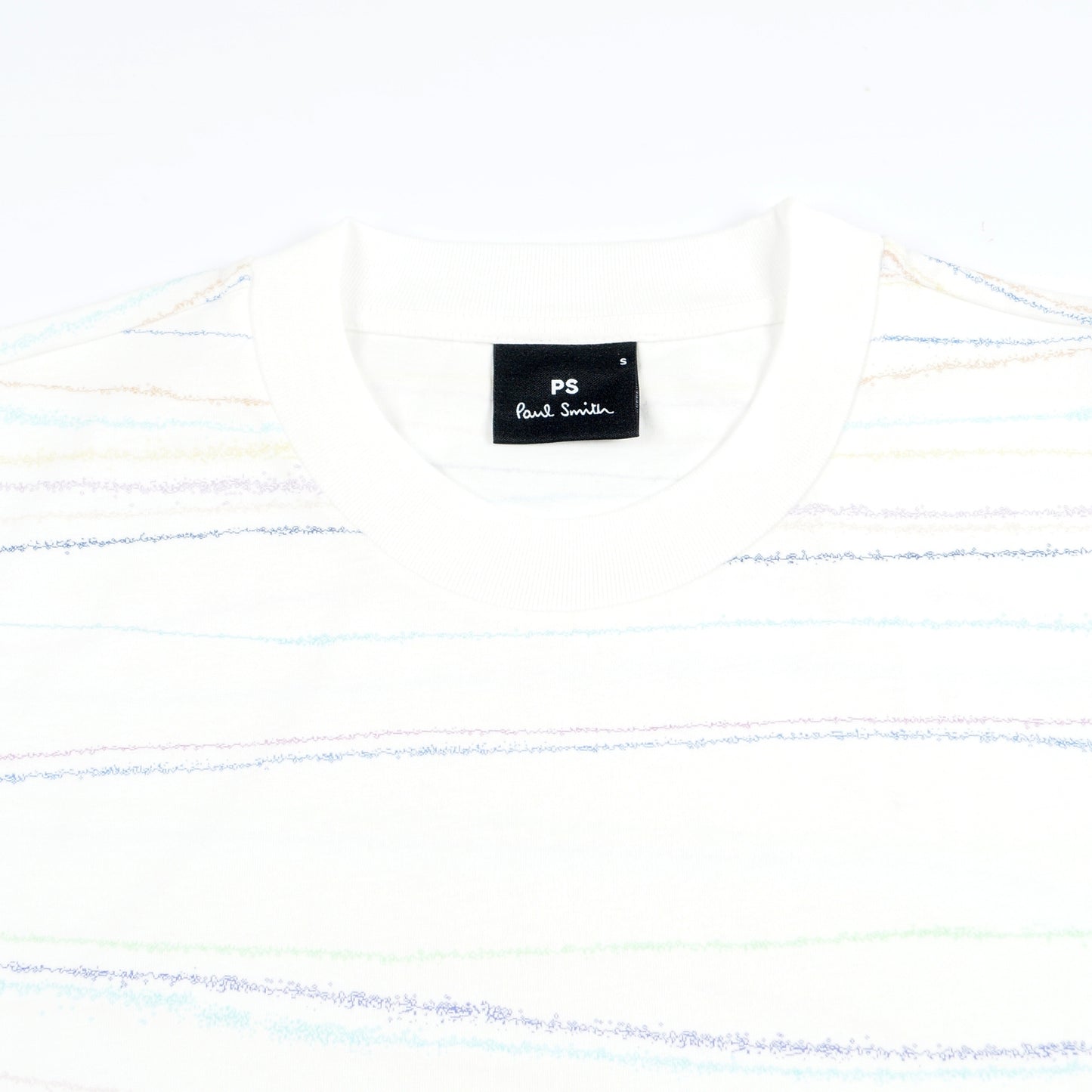 - Short Sleeve Stripe T-Shirt - White