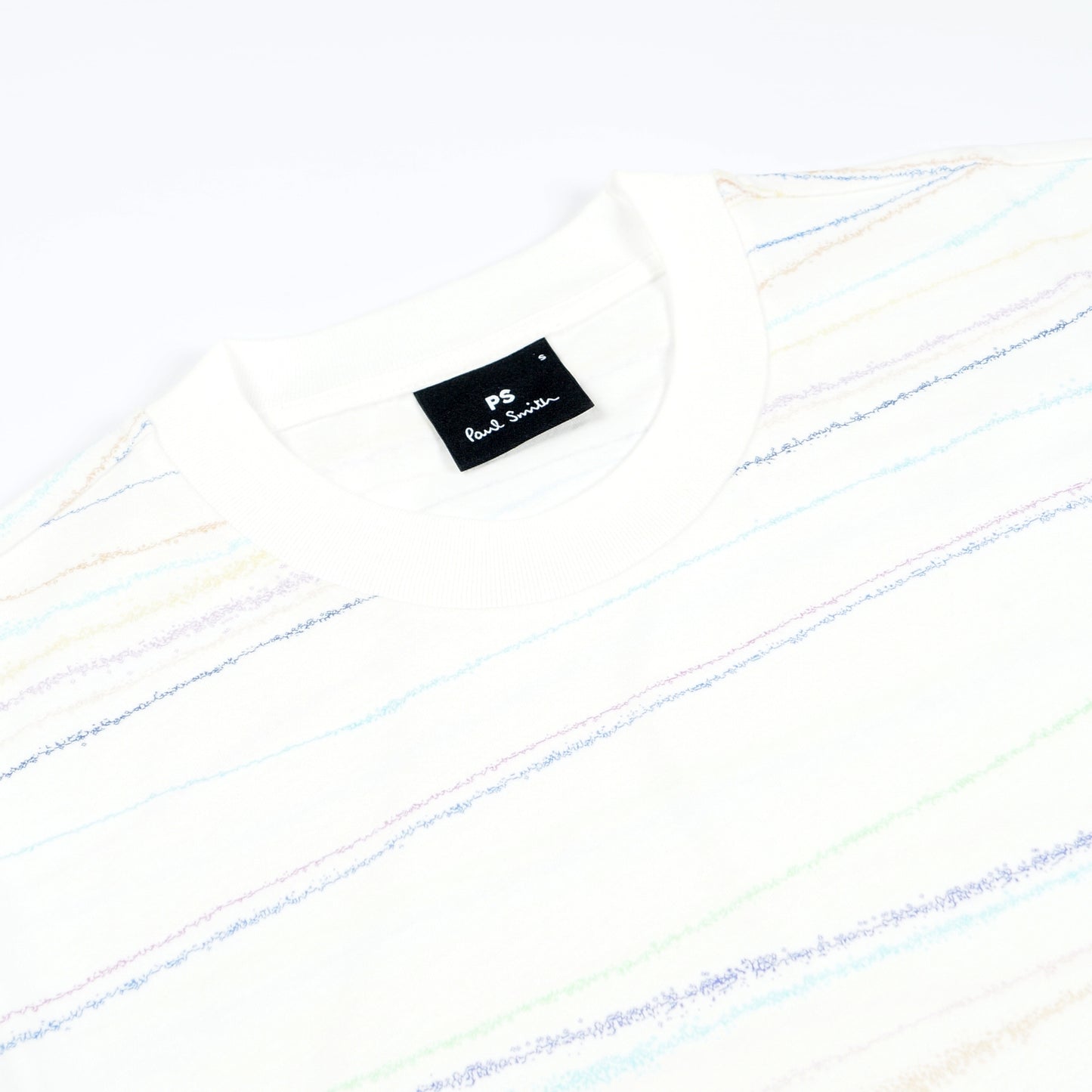 - Short Sleeve Stripe T-Shirt - White