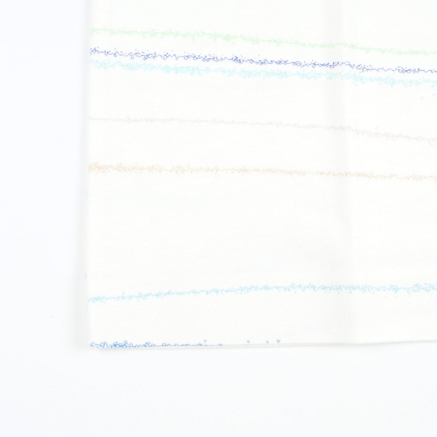 - Short Sleeve Stripe T-Shirt - White