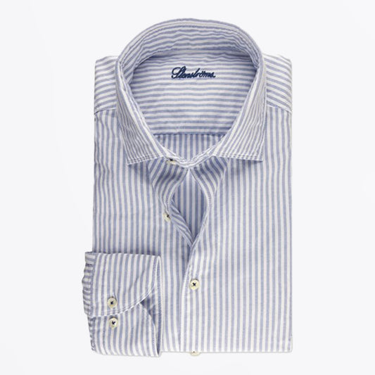 - Casual Blue Striped Oxford - Blue