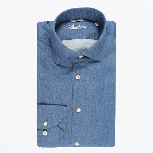 - Washed Oxford Shirt - Dark Blue