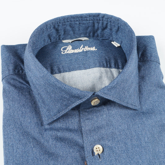 - Washed Oxford Shirt - Dark Blue