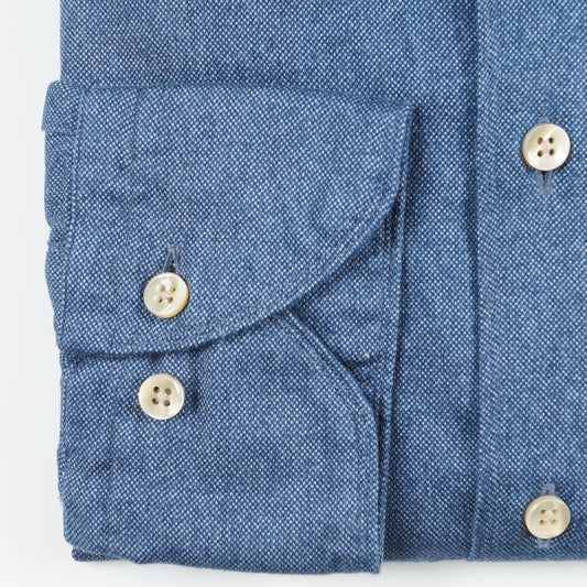 - Washed Oxford Shirt - Dark Blue