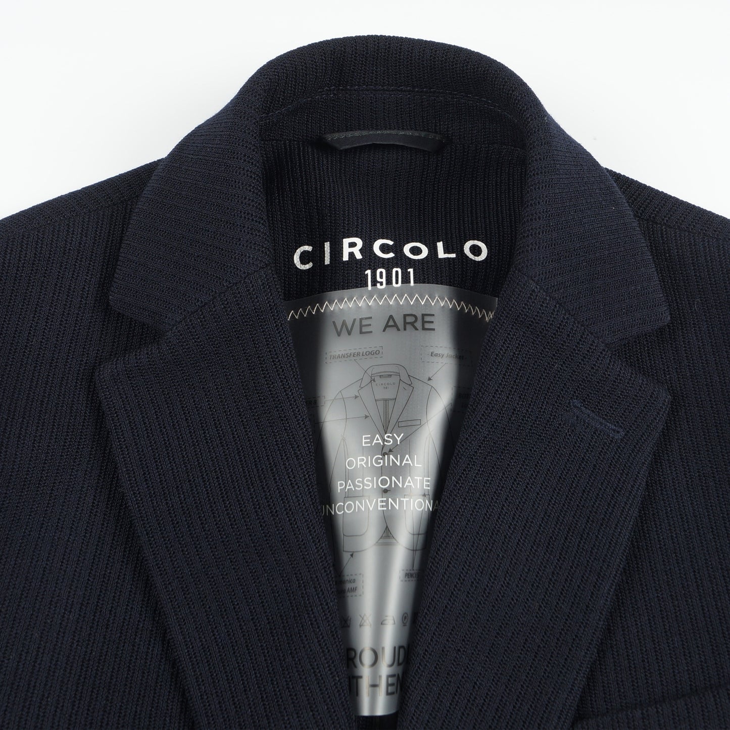 - Wool Knitted Blazer - Navy