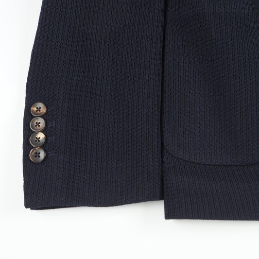 - Wool Knitted Blazer - Navy