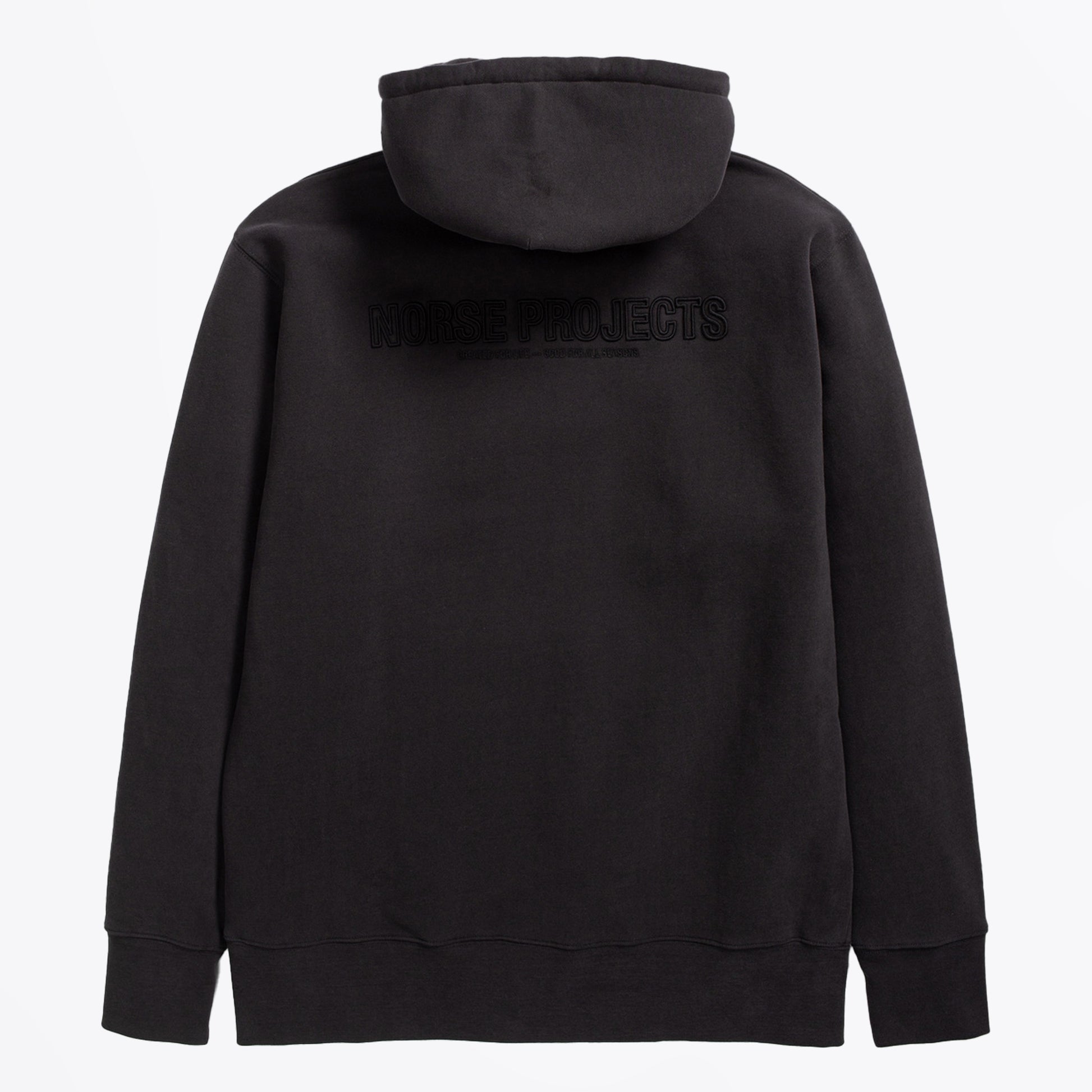 Norse - Arne Relaxed Logo Hoodie - Black
