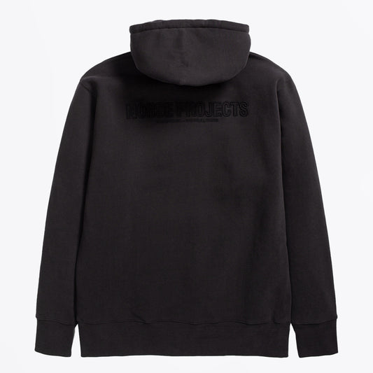 - Arne Relaxed Logo Hoodie - Black