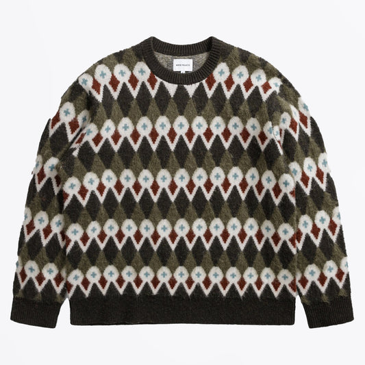 - Rune Loose Merino Fairisle - Ivy Green