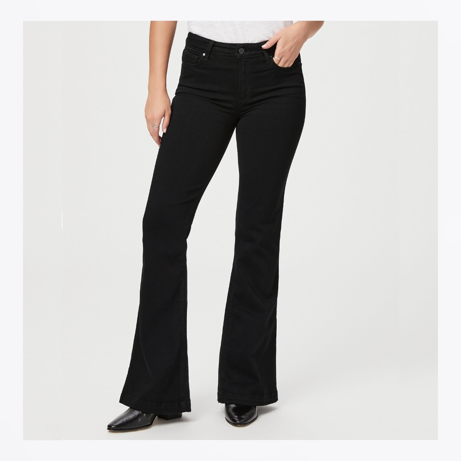 Paige - Genevieve Jeans - Black Shadow