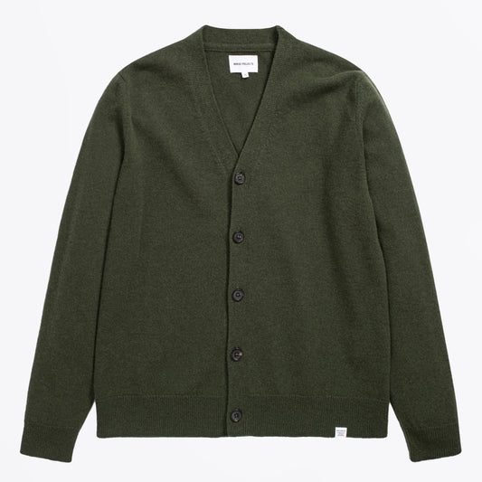 - Adam Merino Cardigan - Army Green