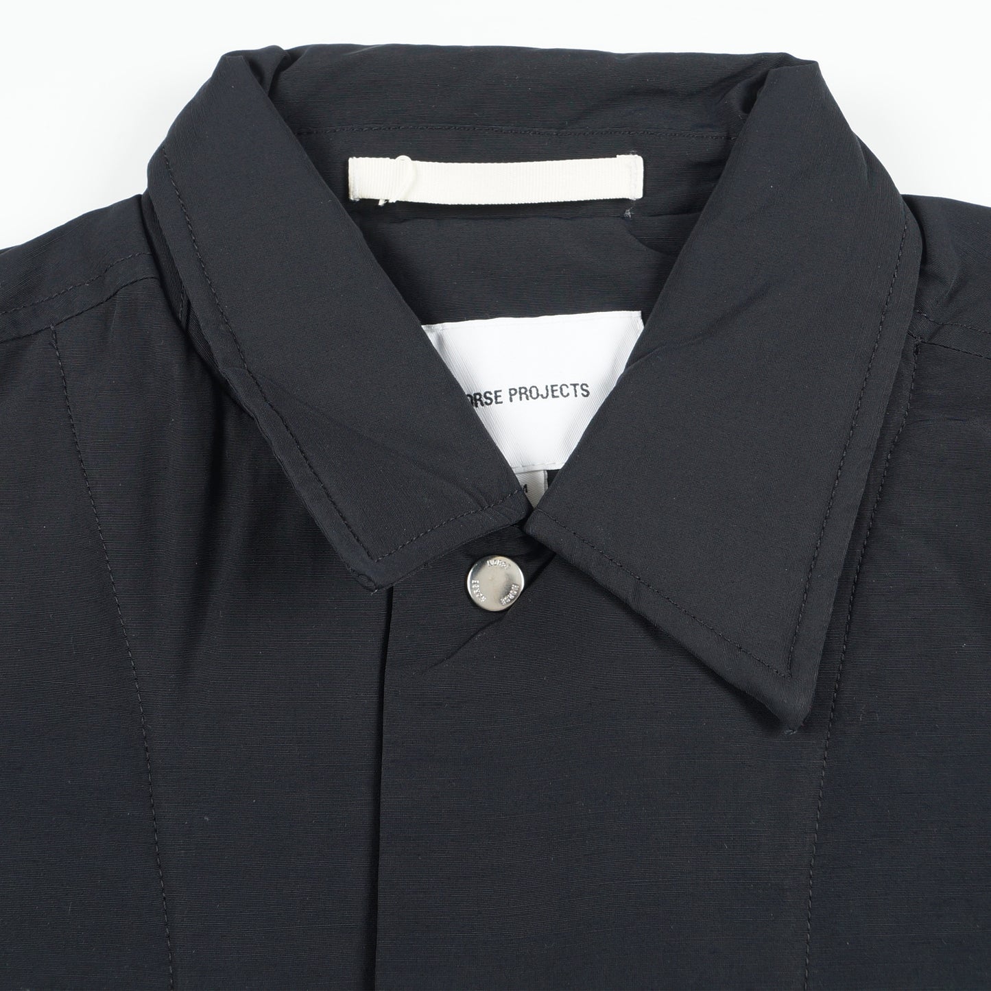 - Pelle Waxed Nylon Coat - Navy