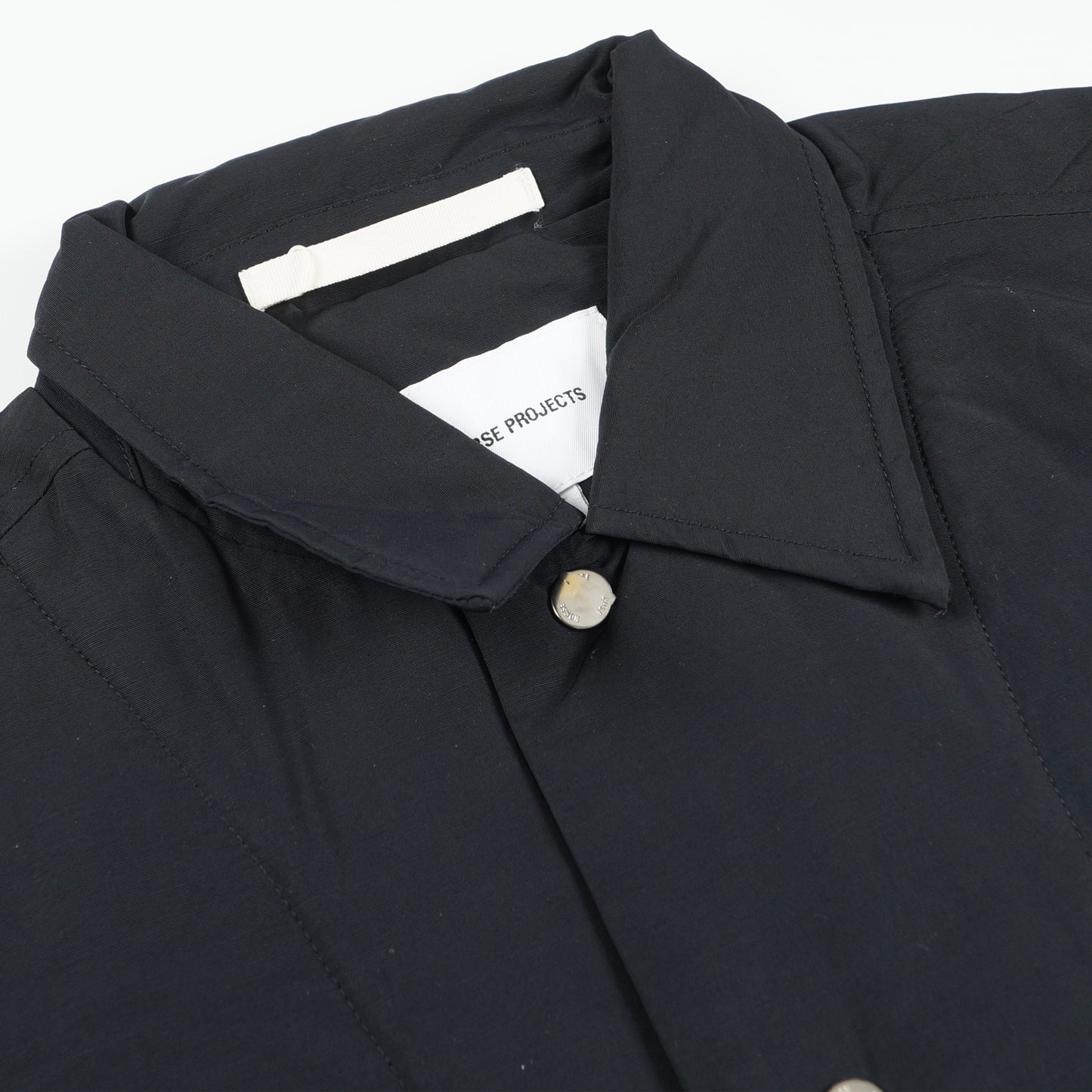 - Pelle Waxed Nylon Coat - Navy