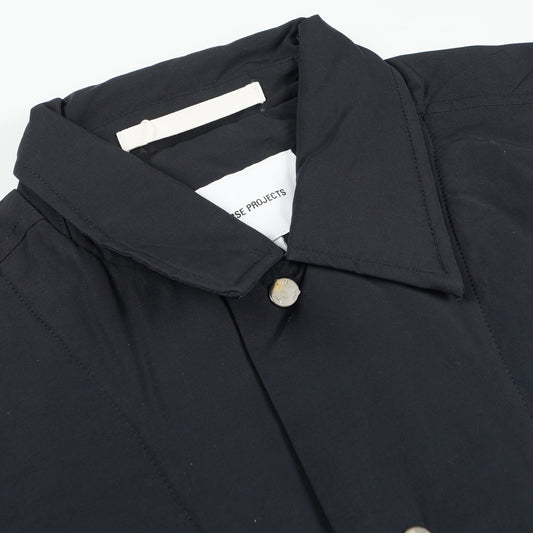 - Pelle Waxed Nylon Coat - Navy