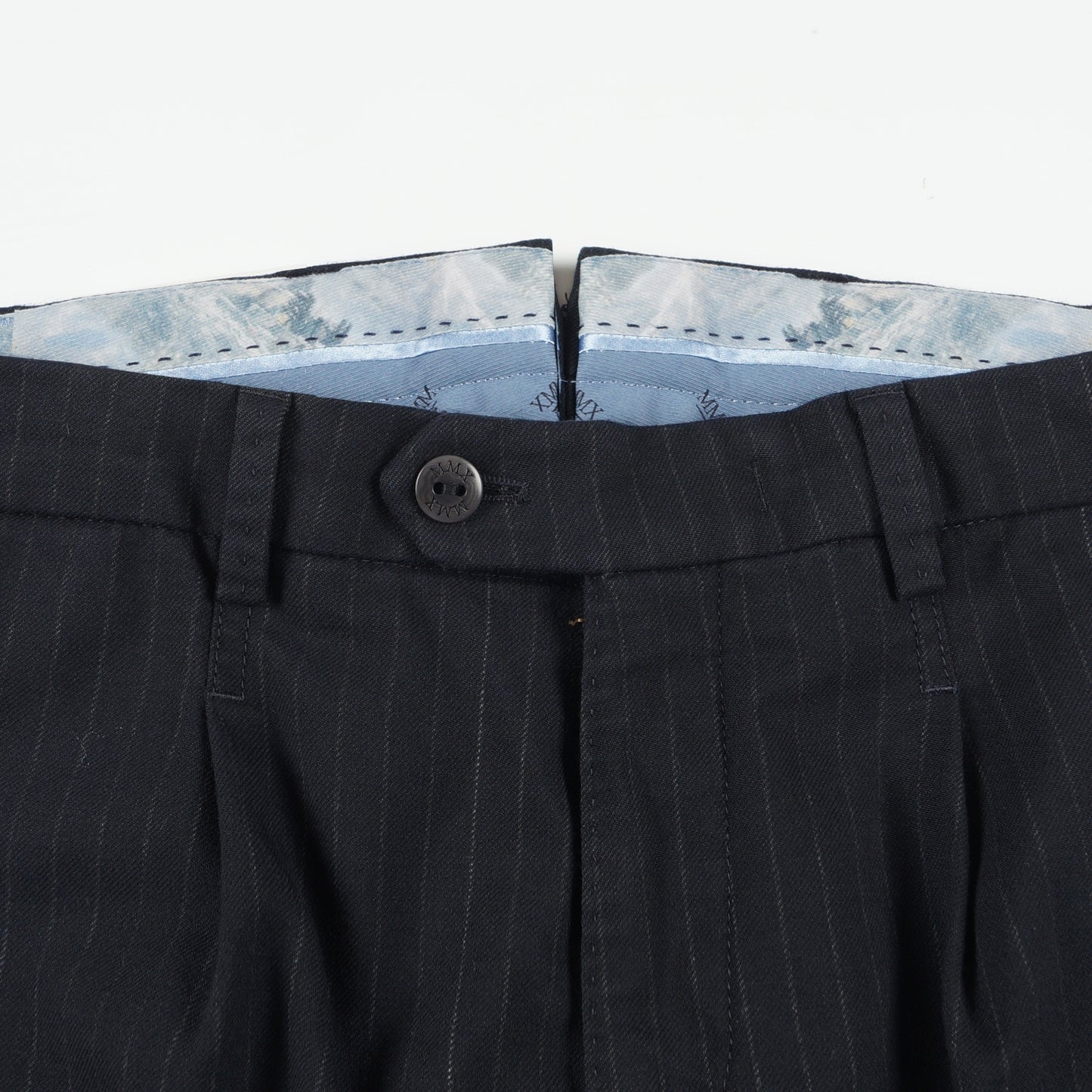 - Super Slim Pinstrip Chino - Navy