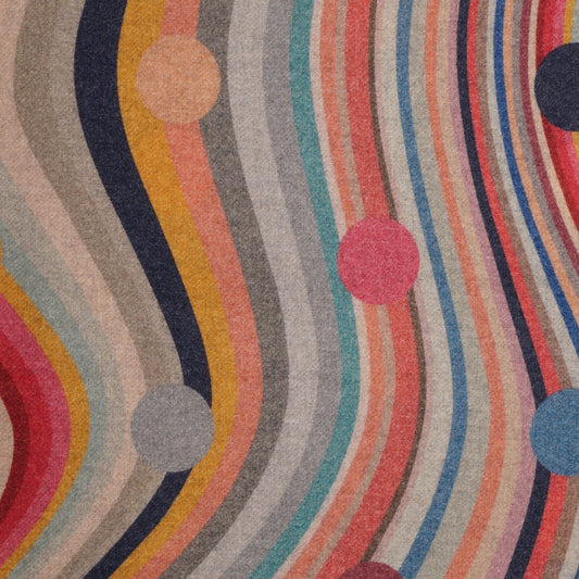 - Polka 'Swirl' Wool Scarf - Multi