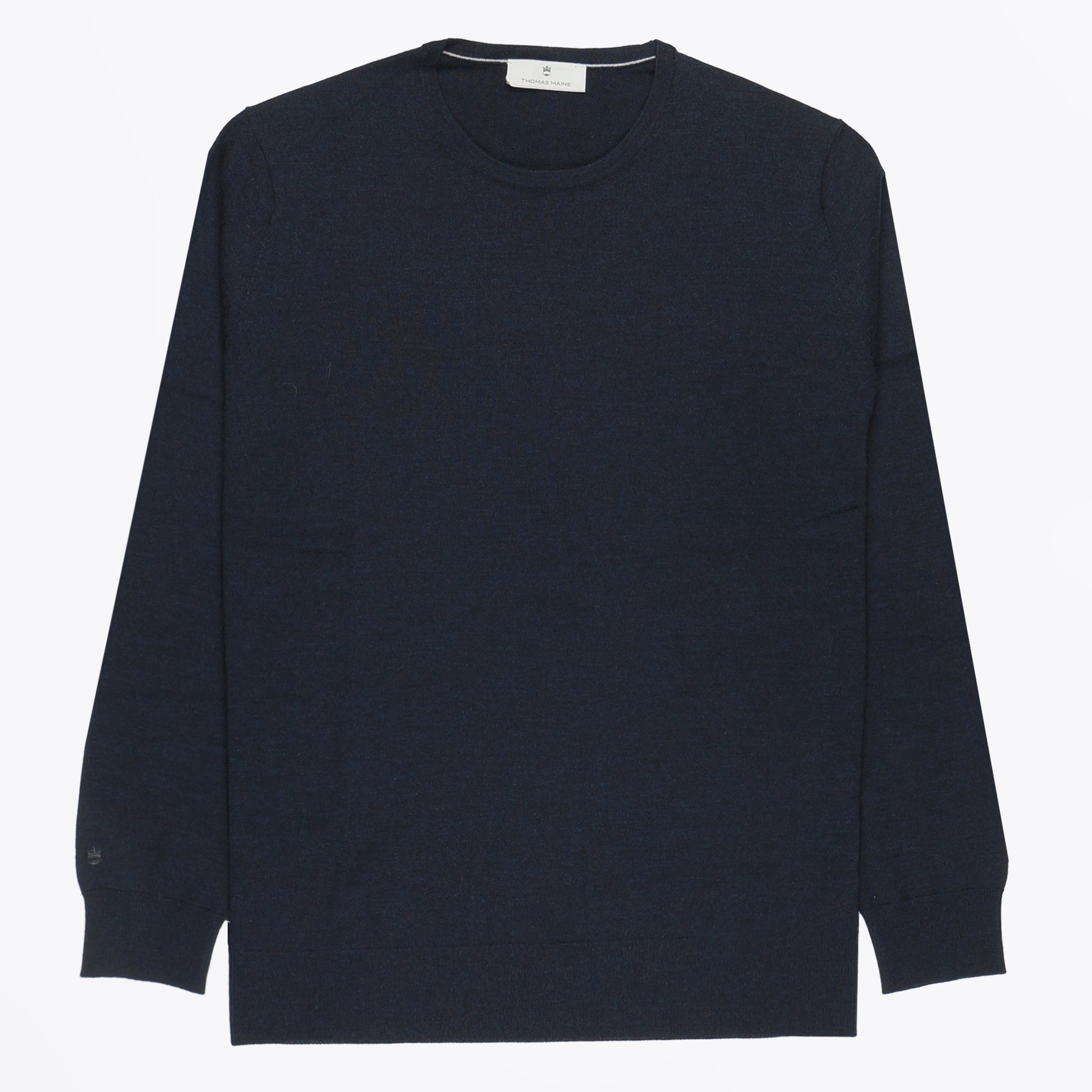 Thomas Merino Crew Neck - Navy