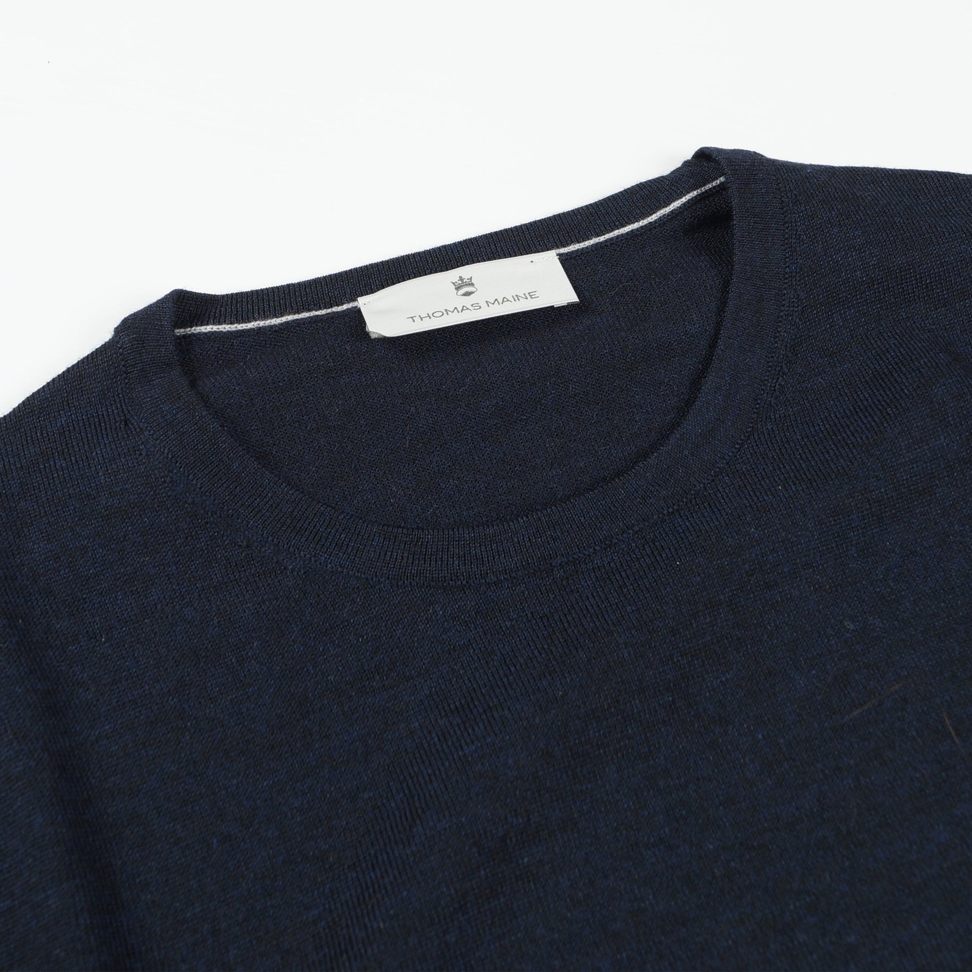 Thomas Merino Crew Neck - Navy