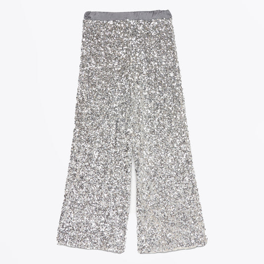 - Sequin Trousers - Silver