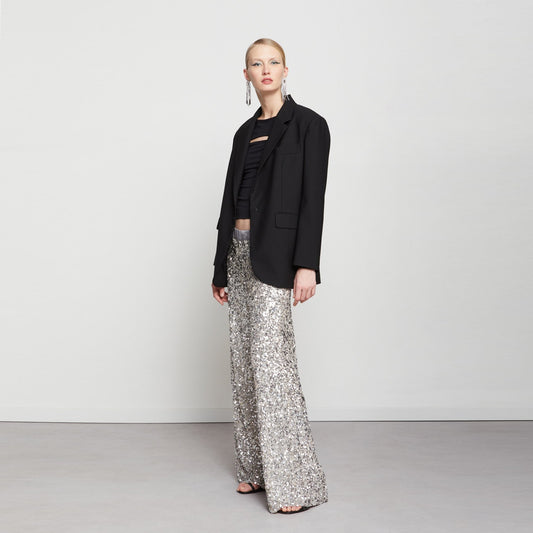 - Sequin Trousers - Silver