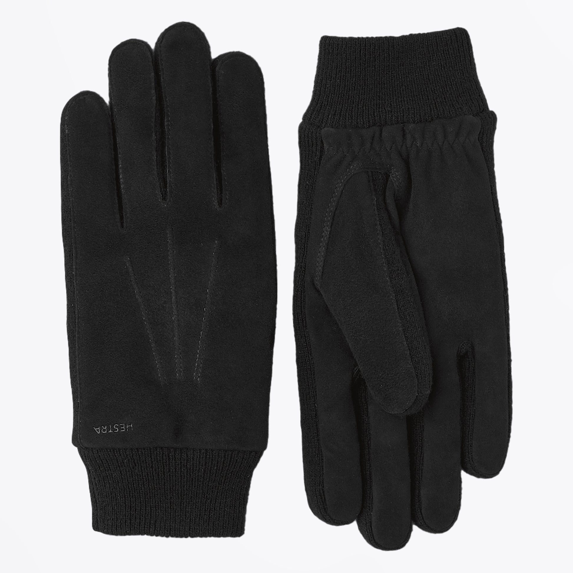 Hestra Geoffrey Suede Leather Gloves - Black