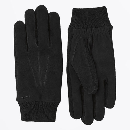 Geoffrey Suede Leather Gloves - Black