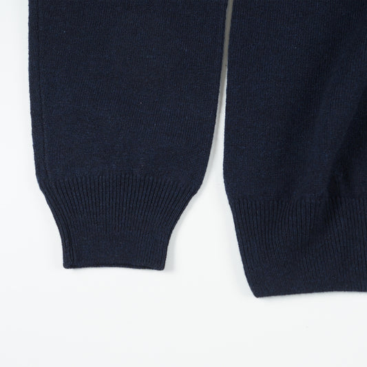 - Wool Cashmere Crew Neck - Navy