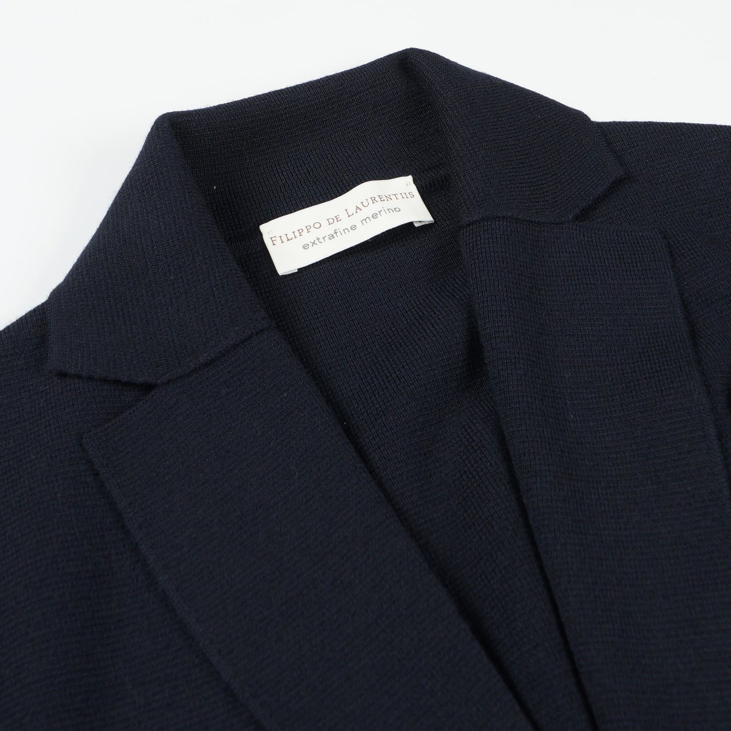 - Extrafine Merino Lapel Jacket - Navy