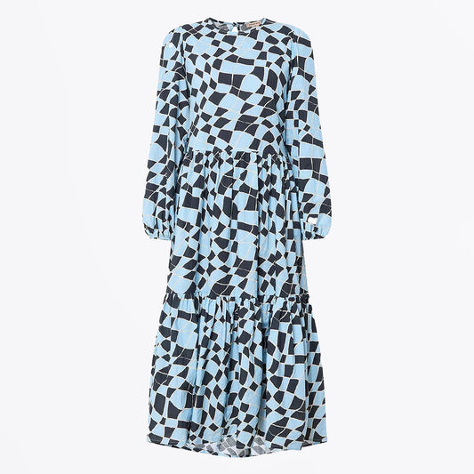 - Stefania Dress - Dowe Blue