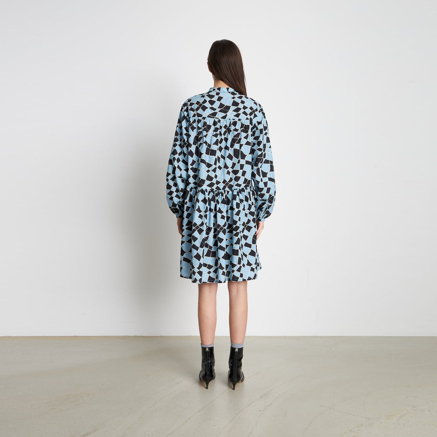 - Stefania Dress - Dowe Blue