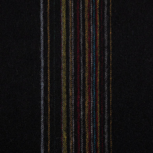 - Offset Signature Stripe Scarf - Navy