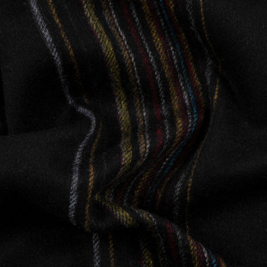 - Offset Signature Stripe Scarf - Navy