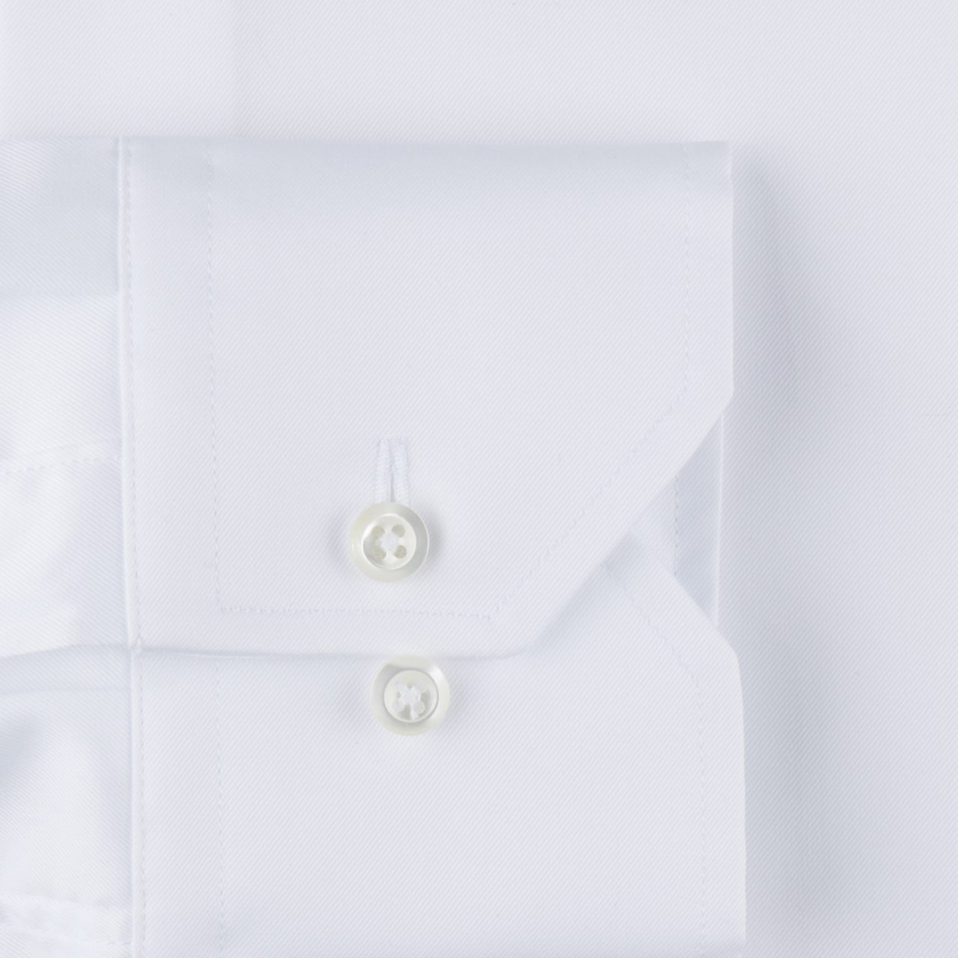 Stenstroms Fitted Body Two Fold Cotton Shirt - White