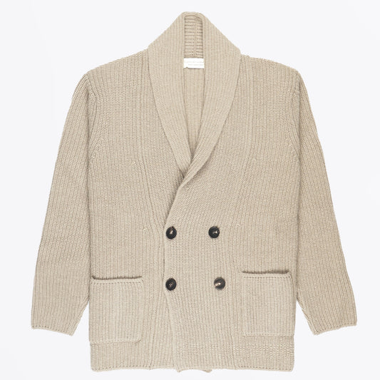 - SHAWL COLLAR CARDIGAN - Oatmeal