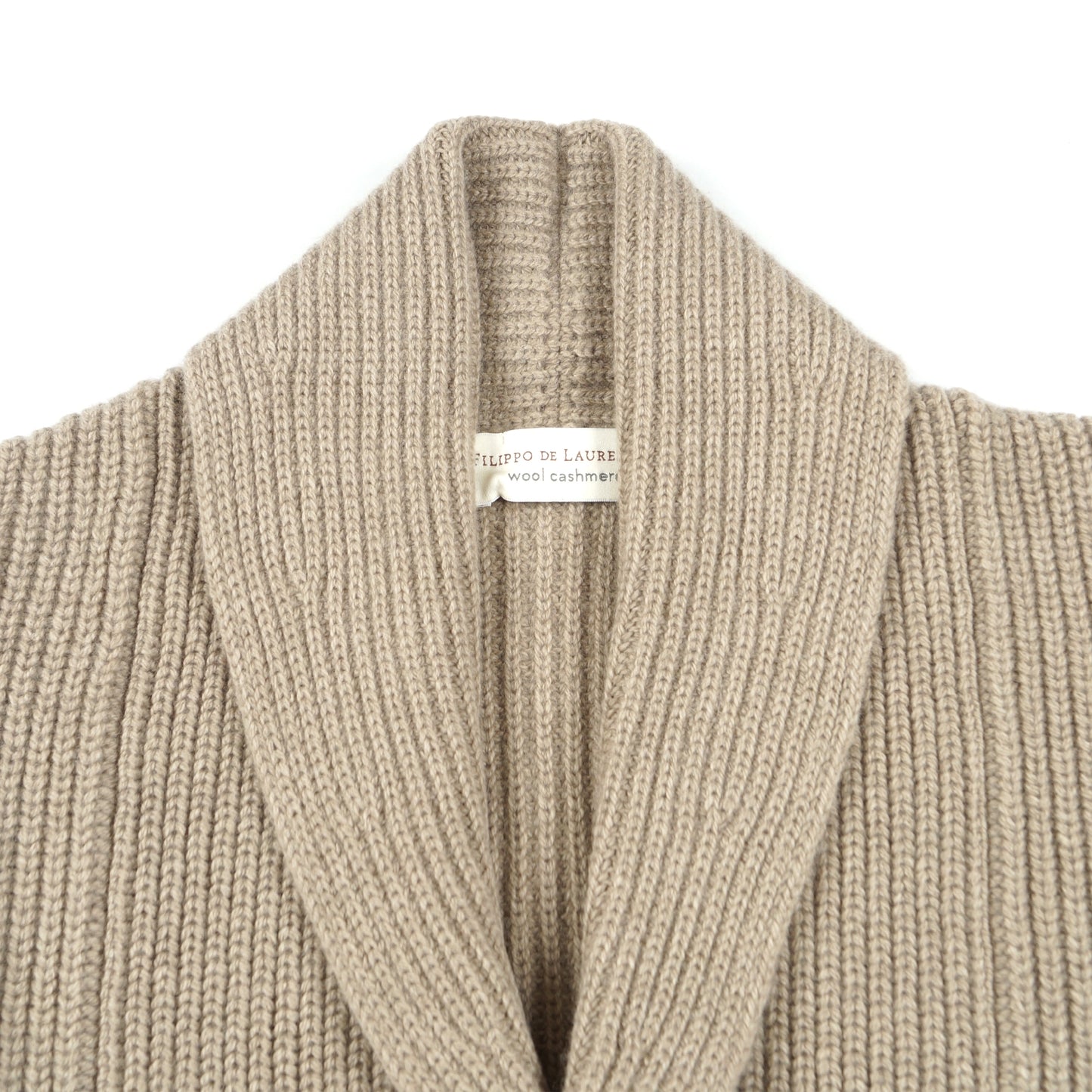 - SHAWL COLLAR CARDIGAN - Oatmeal