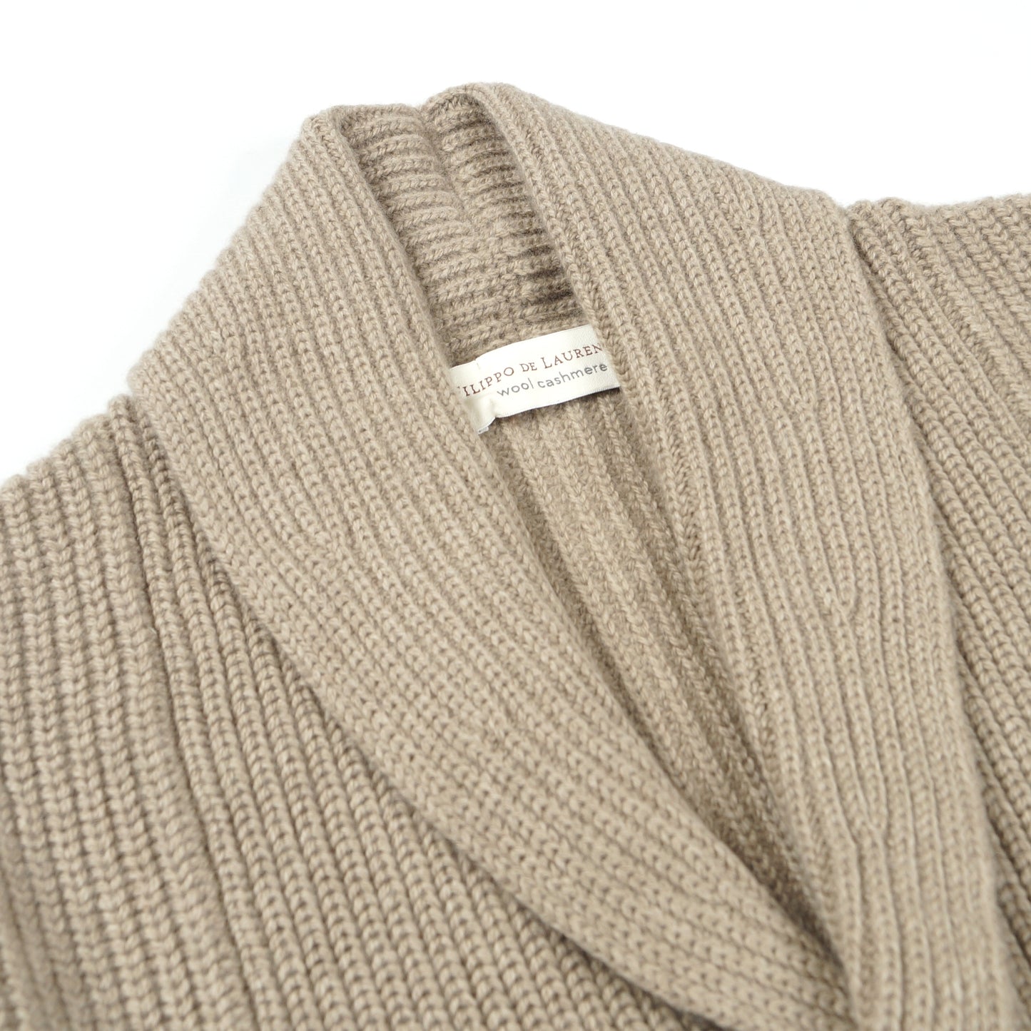 - SHAWL COLLAR CARDIGAN - Oatmeal