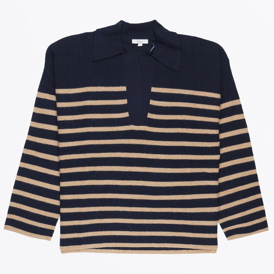 - Harris Sweater - Camel Navy