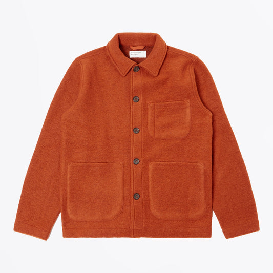 - Wool Fleece Field Jacket - Orange