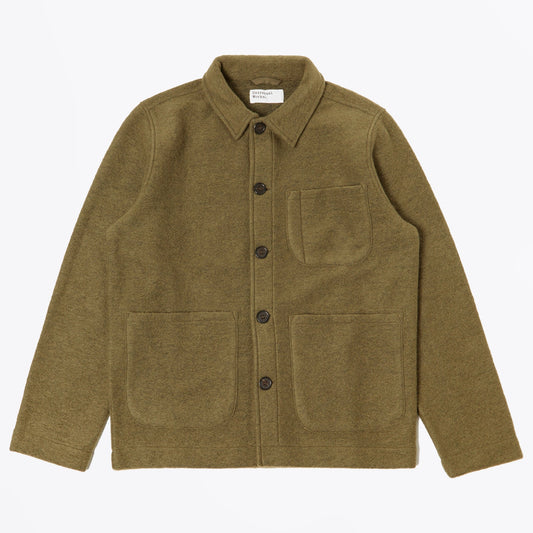 - Wool Fleece Field Jacket - Olive
