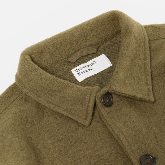 - Wool Fleece Field Jacket - Olive