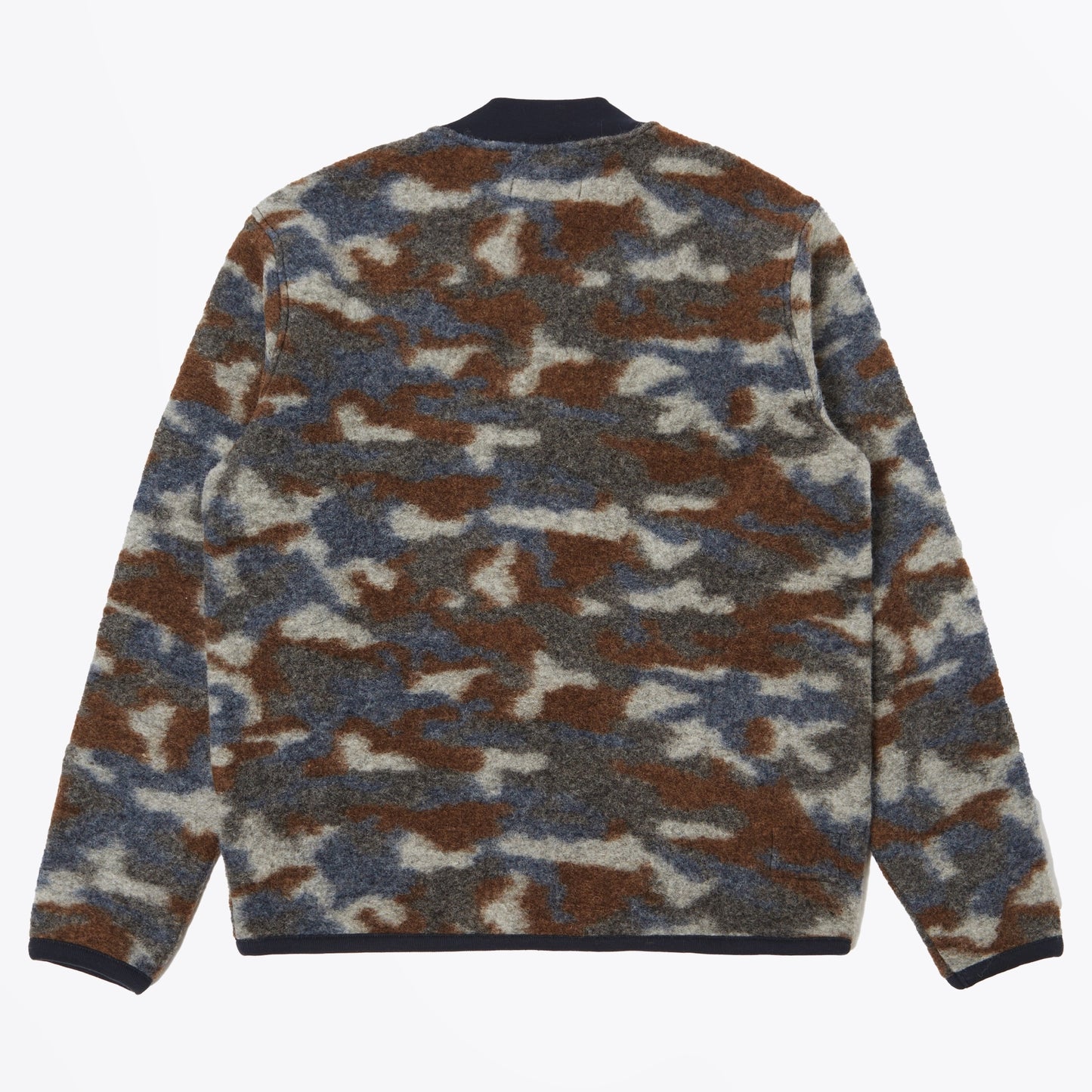 - Dwight Wool Fleece Zip Bomber - Grey