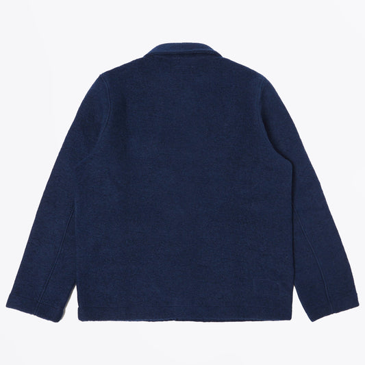 - Wool Fleece Field Jacket - Indigo