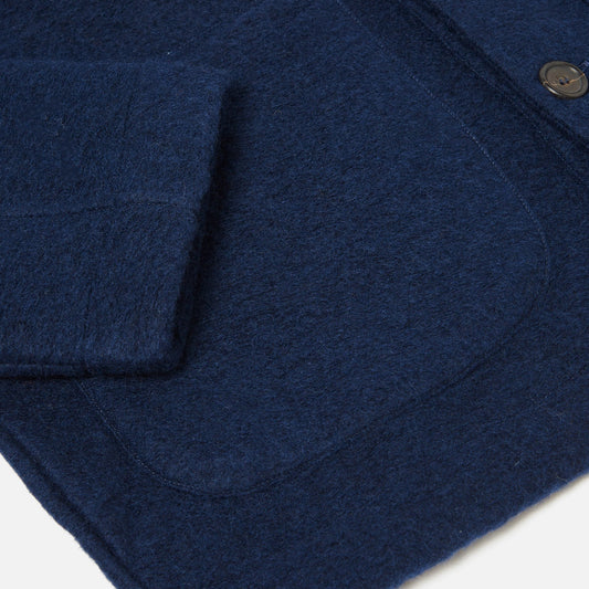 - Wool Fleece Field Jacket - Indigo