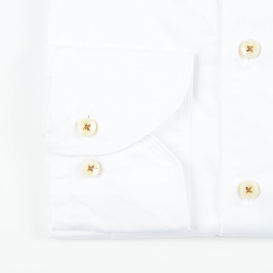 - Fitted Body Soft Twill Shirt - White