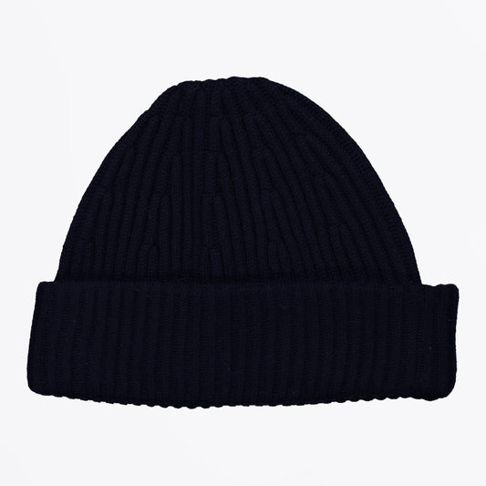 - Ribbed Beanie - Navy