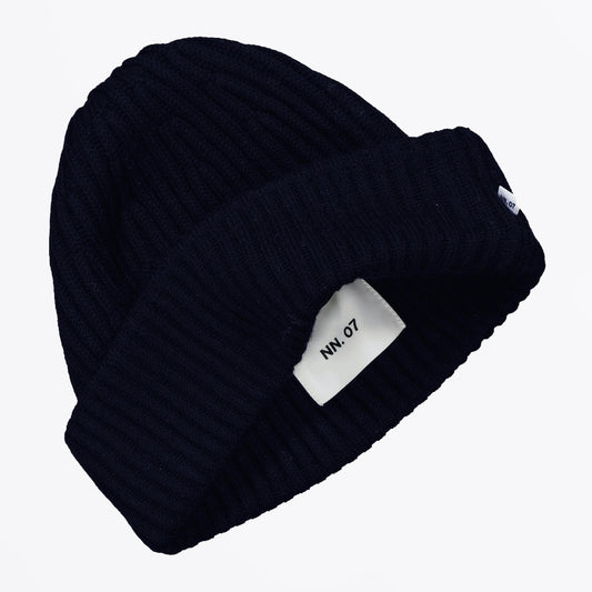 - Ribbed Beanie - Navy