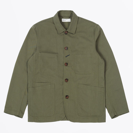 - Twill Bakers Jacket - Light Olive