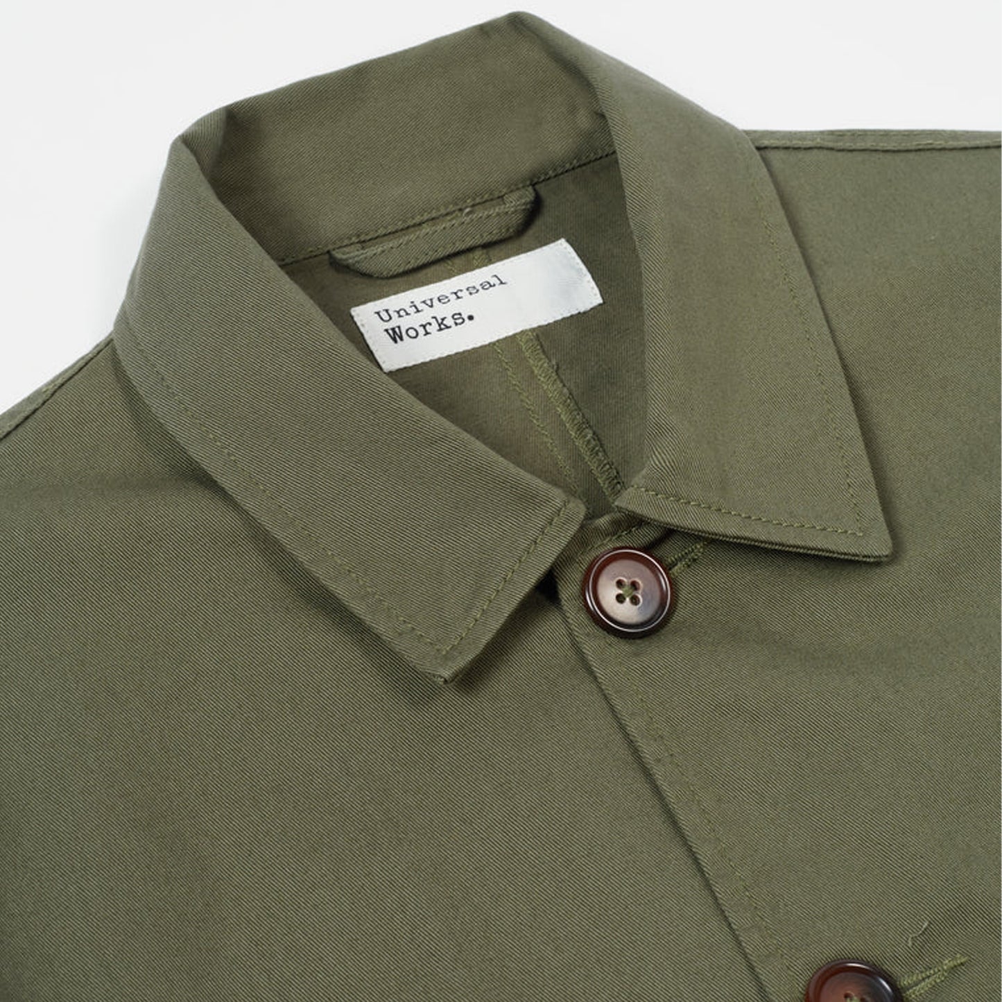 - Twill Bakers Jacket - Light Olive