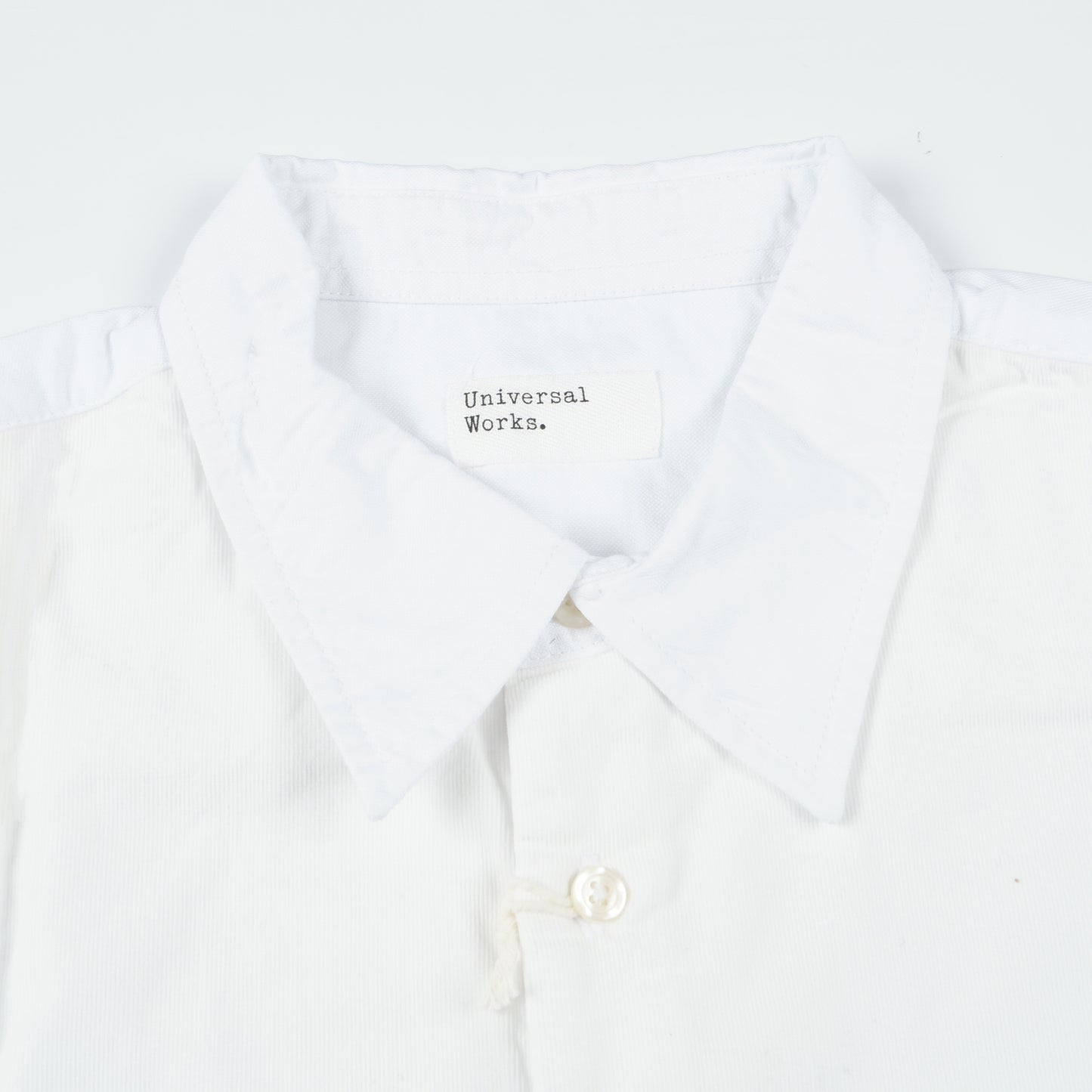 - Oxford Front Corduroy Shirt - White
