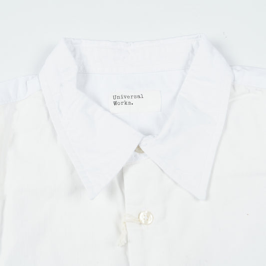 - Oxford Front Corduroy Shirt - White